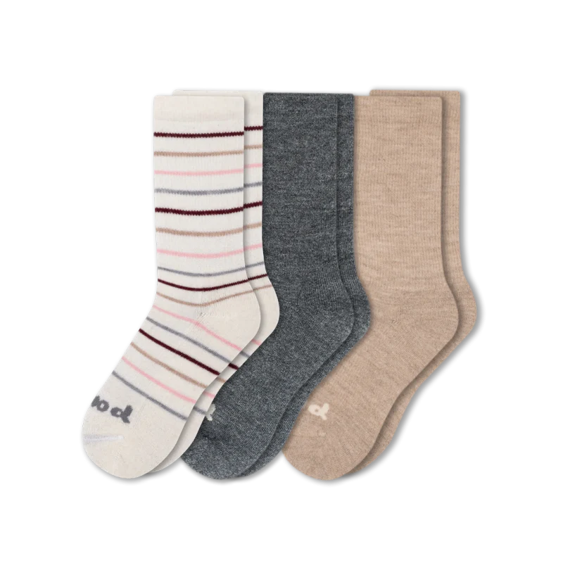 3 Pack - Women's Crew Pacas Socks - Image 136