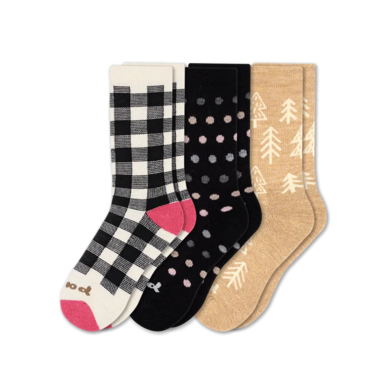 3 Pack - Women's Crew Pacas Socks - Image 137