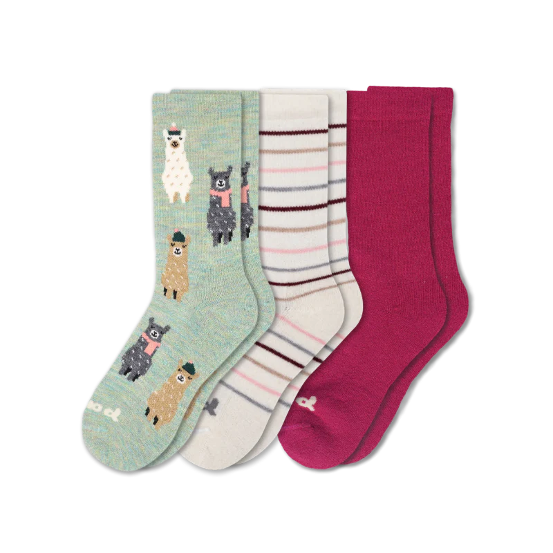 3 Pack - Women's Crew Pacas Socks - Image 144