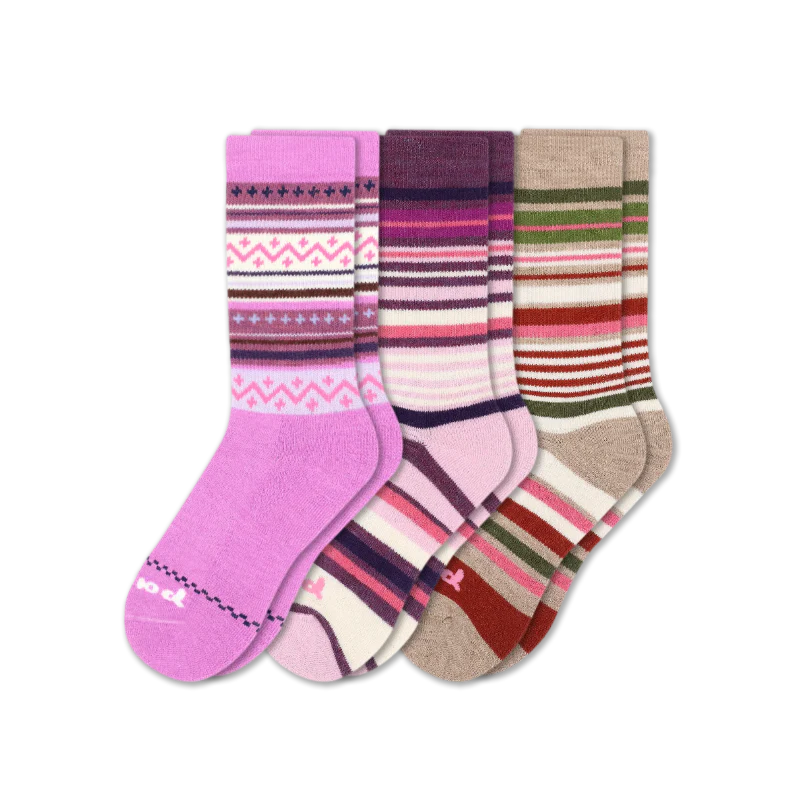 3 Pack - Women's Crew Pacas Socks - Image 147