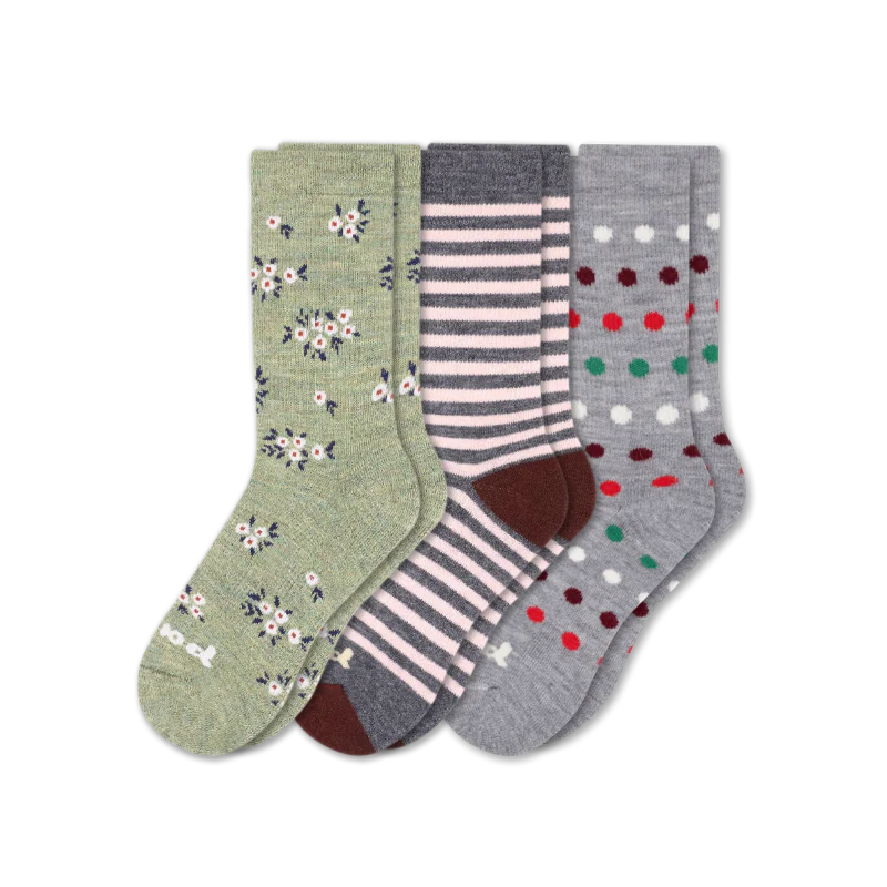 3 Pack - Women's Crew Pacas Socks - Image 152