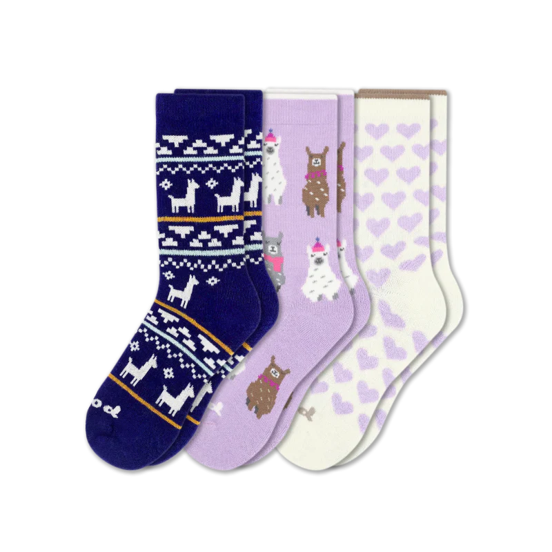 3 Pack - Women's Crew Pacas Socks - Image 153