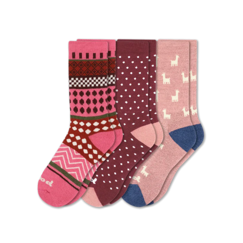 3 Pack - Women's Crew Pacas Socks - Image 154