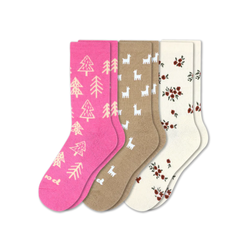 3 Pack - Women's Crew Pacas Socks - Image 156