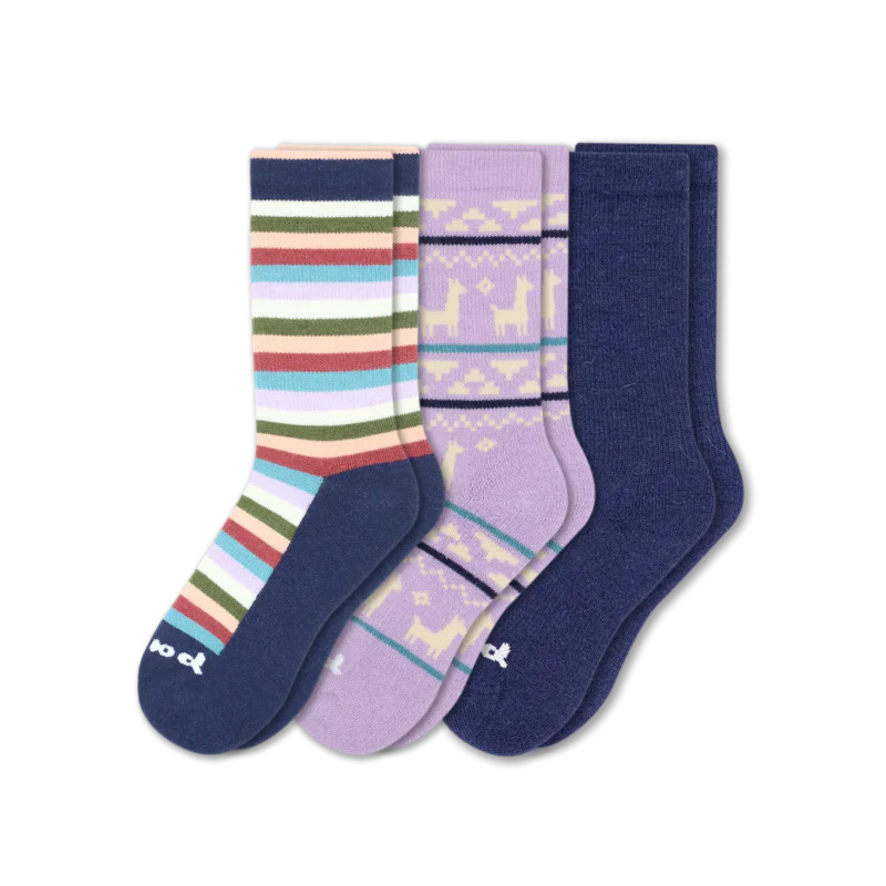 3 Pack - Women's Crew Pacas Socks - Image 159