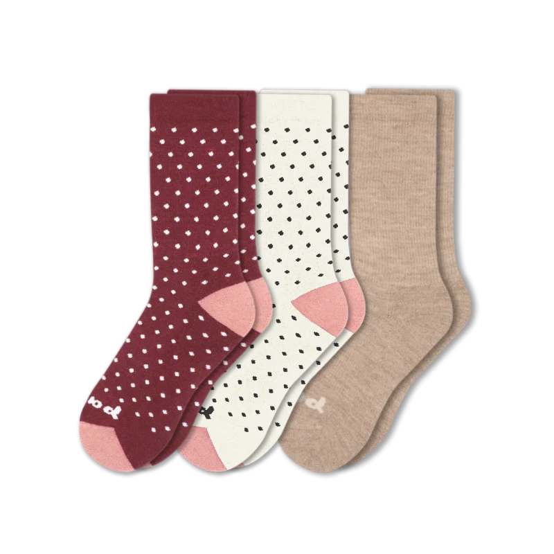 3 Pack - Women's Crew Pacas Socks - Image 160
