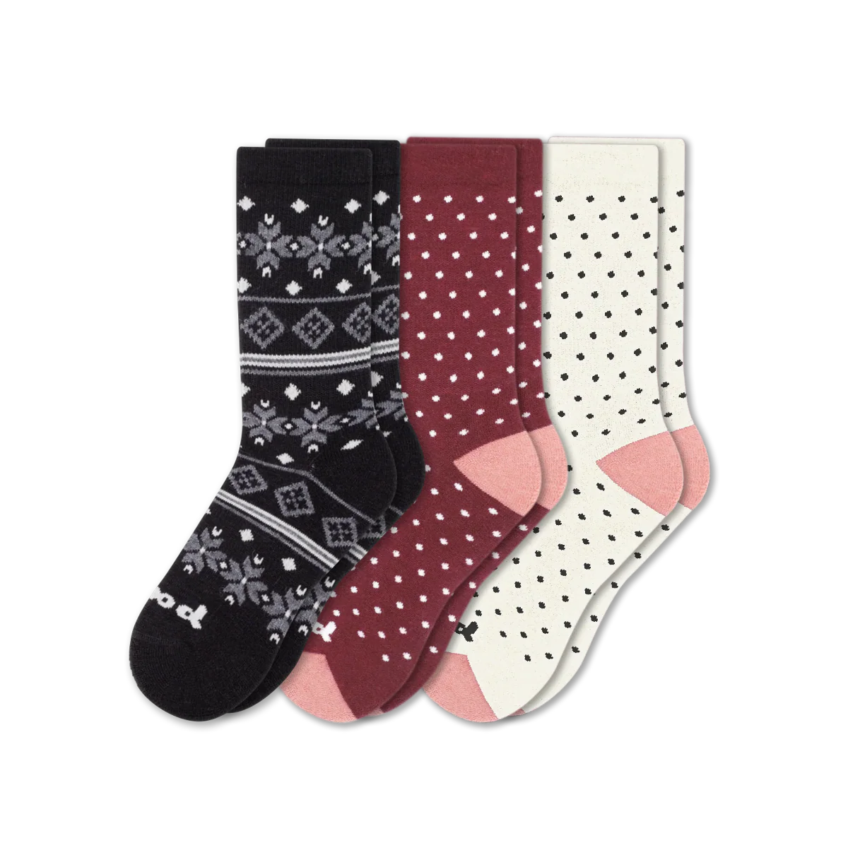 3 Pack - Women's Crew Pacas Socks - Image 172