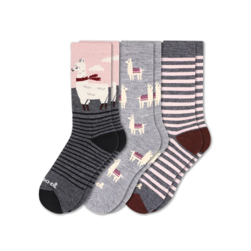 3 Pack - Women's Crew Pacas Socks - Image 19
