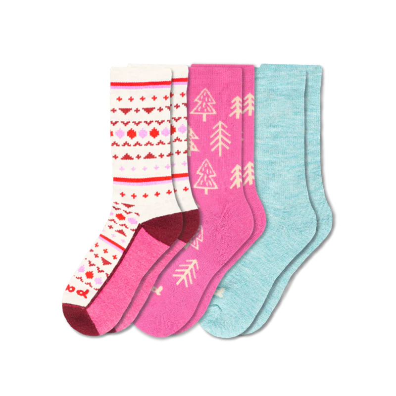 3 Pack - Women's Crew Pacas Socks - Image 190