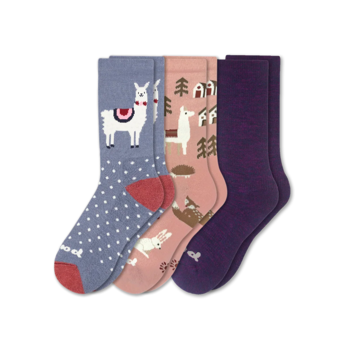 3 Pack - Women's Crew Pacas Socks - Image 196