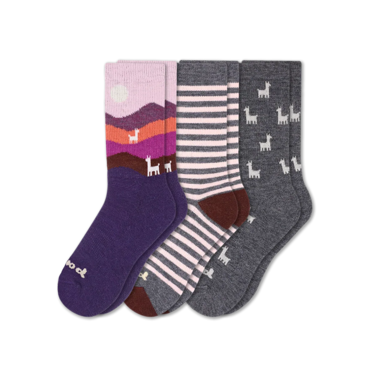 3 Pack - Women's Crew Pacas Socks - Image 198