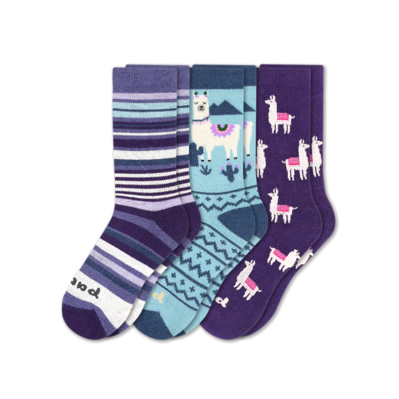 3 Pack - Women's Crew Pacas Socks - Image 22