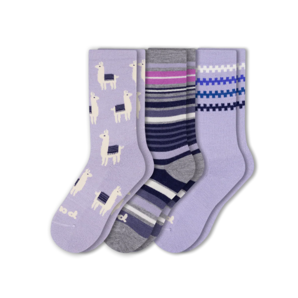 3 Pack - Women's Crew Pacas Socks - Image 221