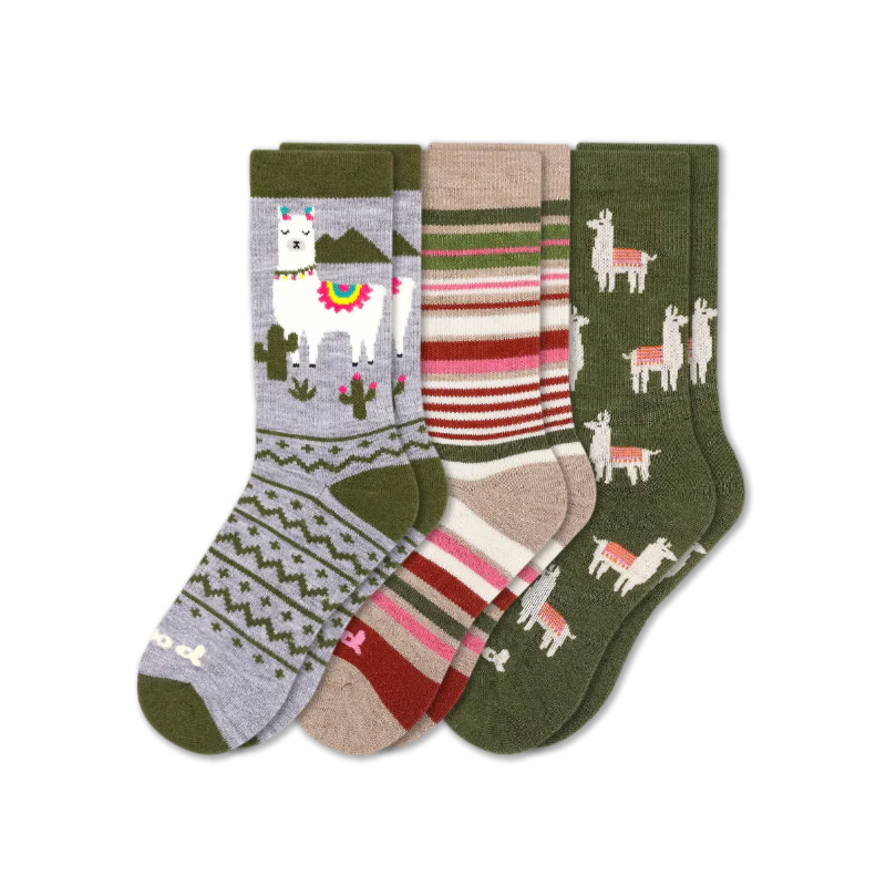 3 Pack - Women's Crew Pacas Socks - Image 23