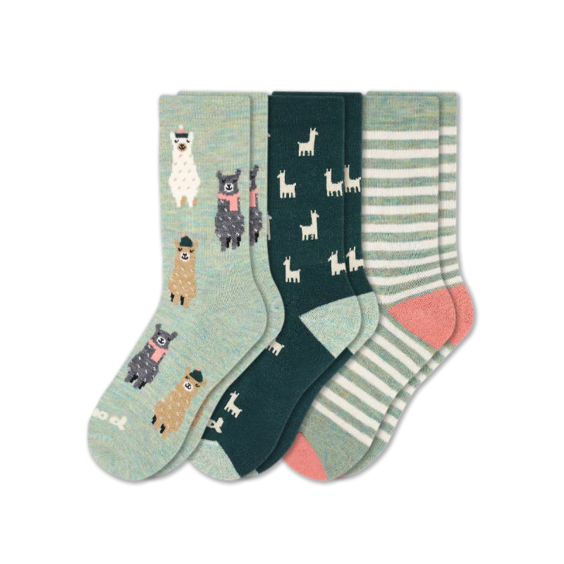 3 Pack - Women's Crew Pacas Socks - Image 29