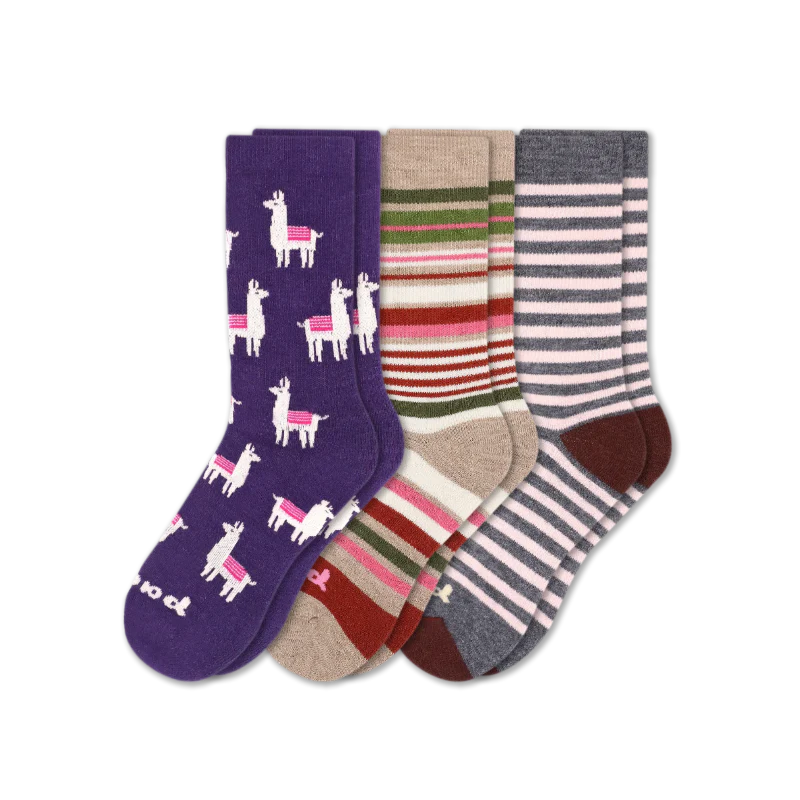 3 Pack - Women's Crew Pacas Socks - Image 50