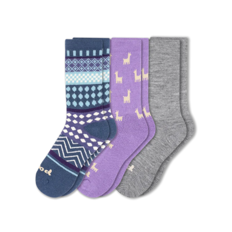 3 Pack - Women's Crew Pacas Socks - Image 56