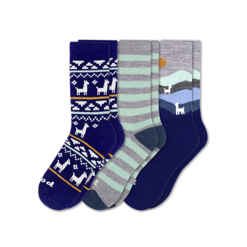 3 Pack - Women's Crew Pacas Socks - Image 61