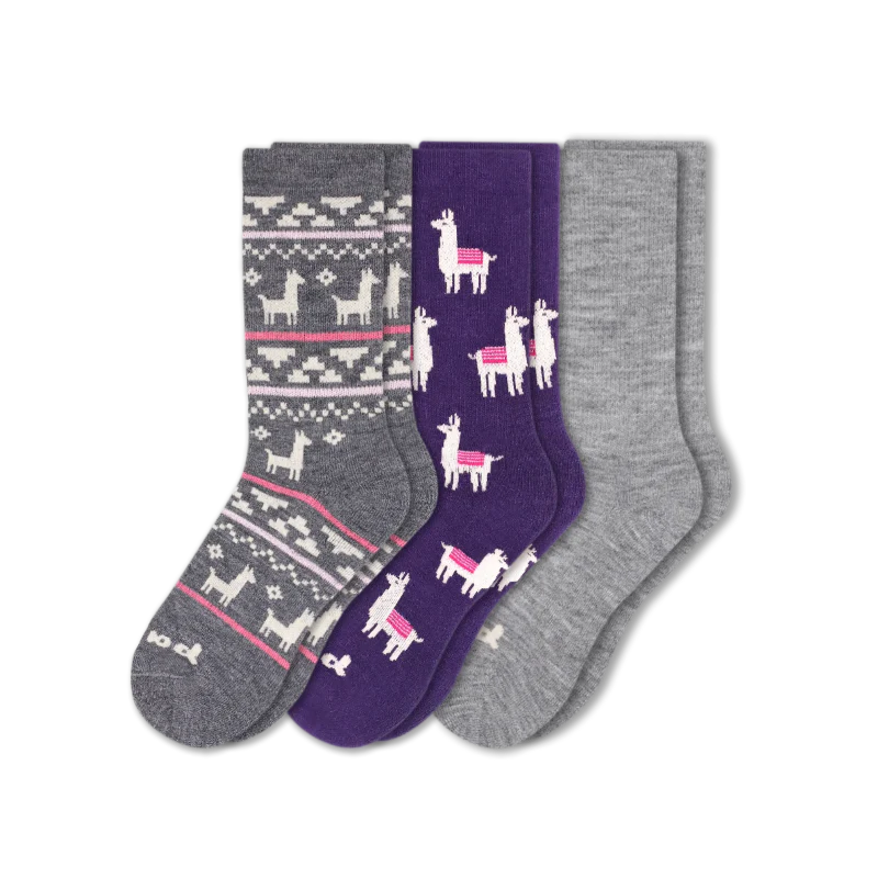 3 Pack - Women's Crew Pacas Socks - Image 64