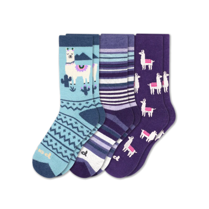 3 Pack - Women's Crew Pacas Socks - Image 65
