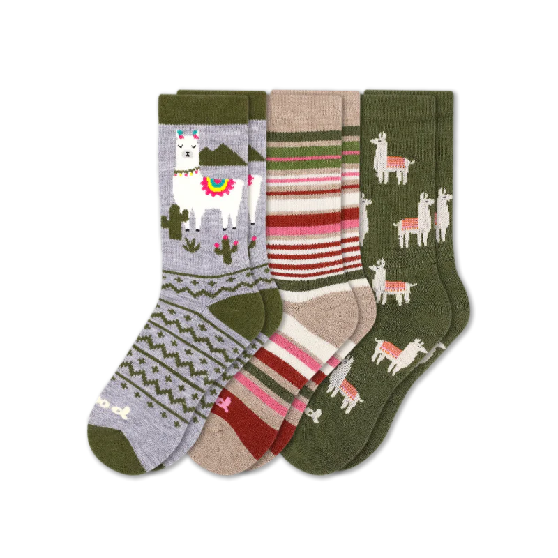 3 Pack - Women's Crew Pacas Socks - Image 66