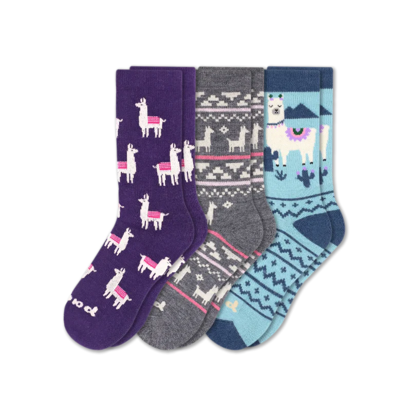 3 Pack - Women's Crew Pacas Socks - Image 67