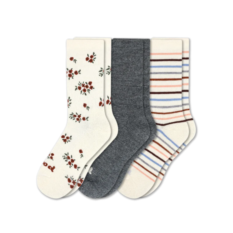 3 Pack - Women's Crew Pacas Socks - Image 69