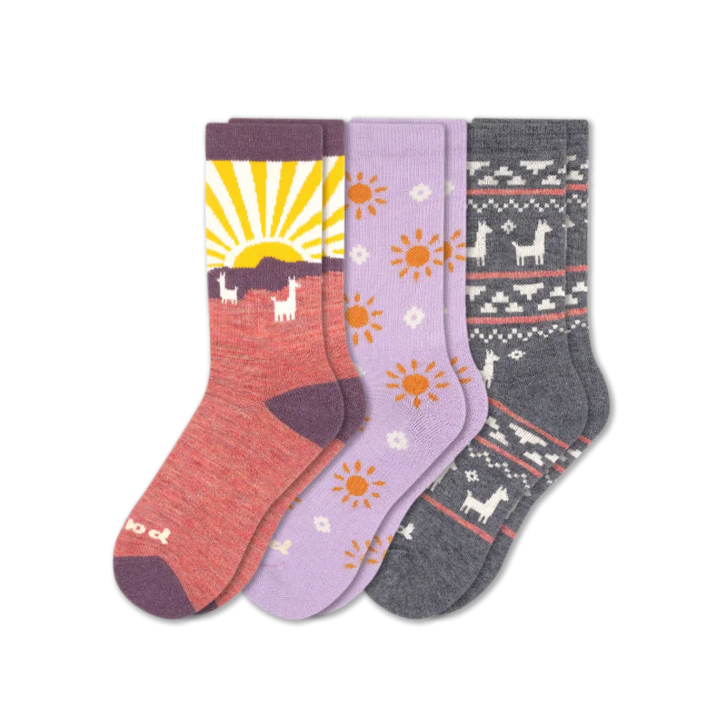 3 Pack - Women's Crew Pacas Socks - Image 7