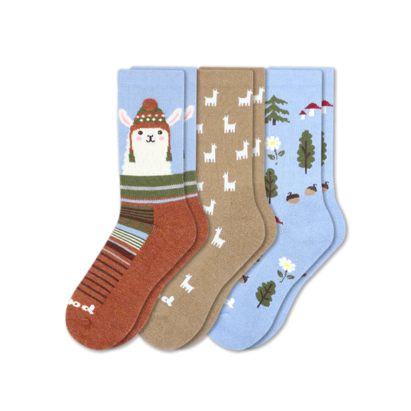 3 Pack - Women's Crew Pacas Socks - Image 71