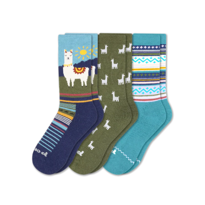 3 Pack - Women's Crew Pacas Socks - Image 72