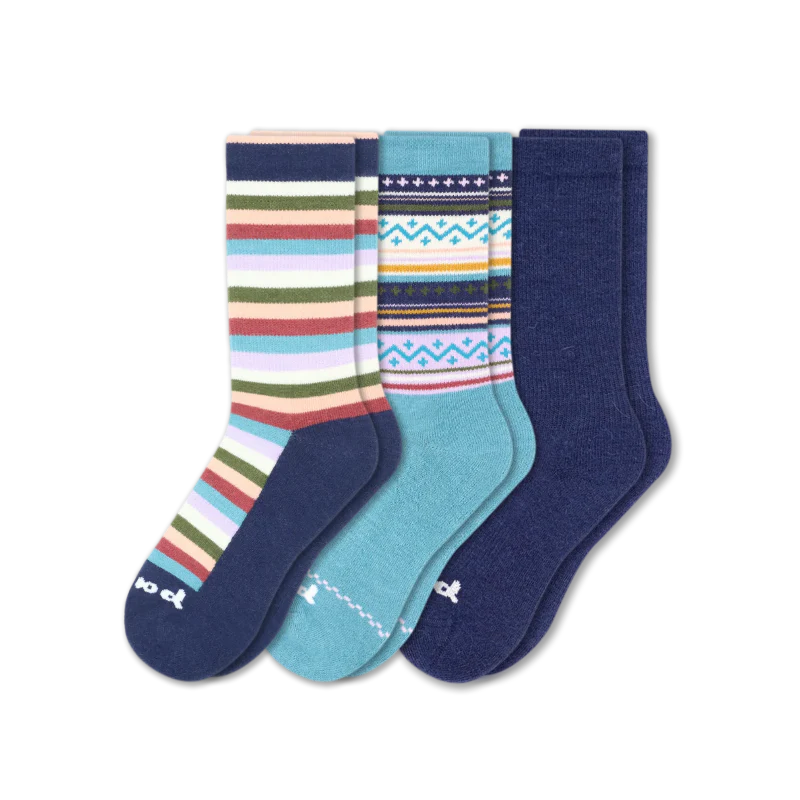 3 Pack - Women's Crew Pacas Socks - Image 74