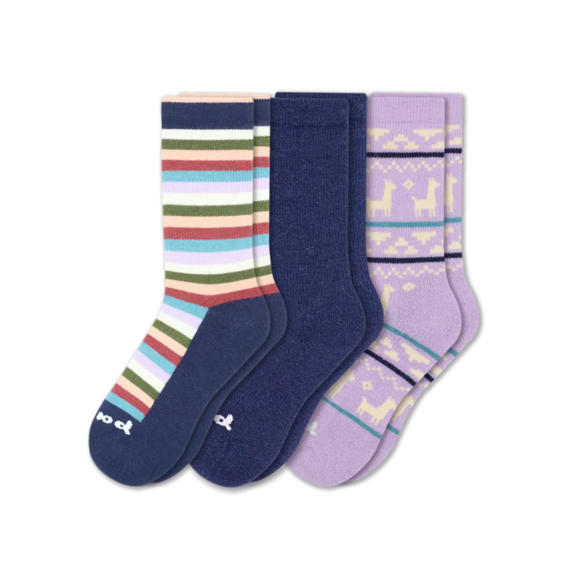 3 Pack - Women's Crew Pacas Socks - Image 75