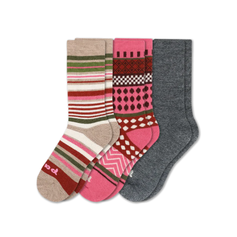 3 Pack - Women's Crew Pacas Socks - Image 78