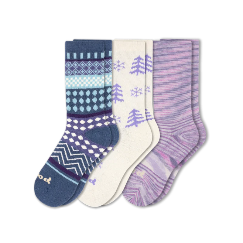 3 Pack - Women's Crew Pacas Socks - Image 80