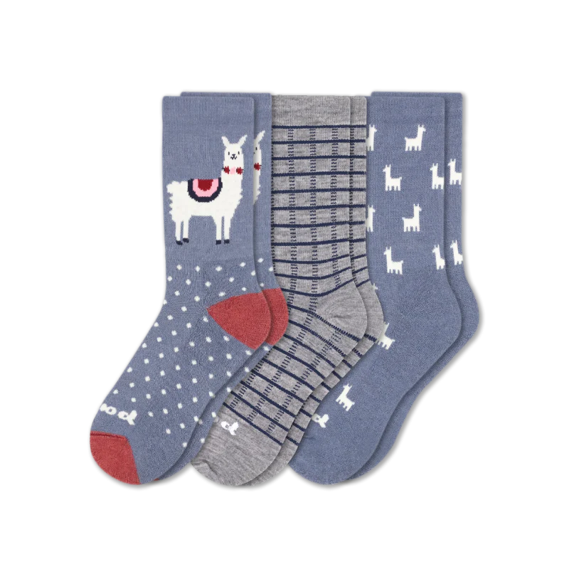 3 Pack - Women's Crew Pacas Socks - Image 84