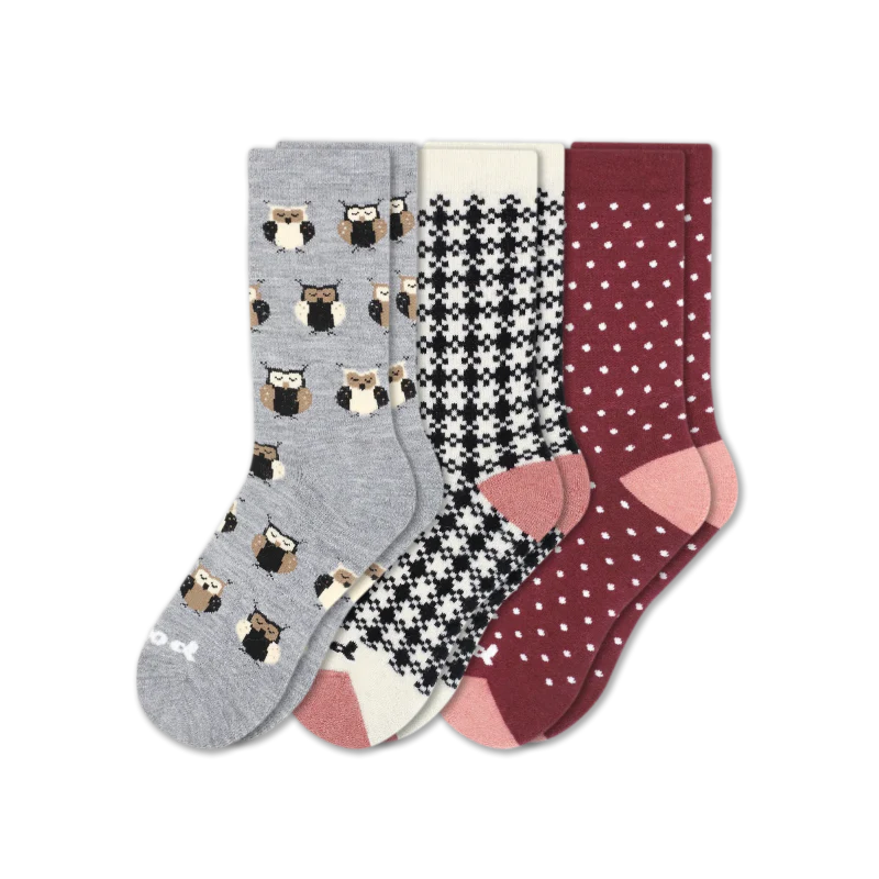 3 Pack - Women's Crew Pacas Socks - Image 86