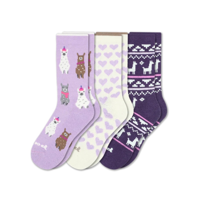 3 Pack - Women's Crew Pacas Socks - Image 87