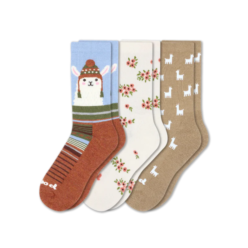 3 Pack - Women's Crew Pacas Socks - Image 88