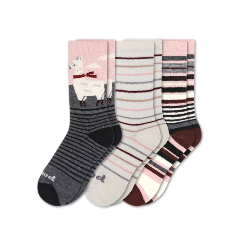3 Pack - Women's Crew Pacas Socks - Image 89