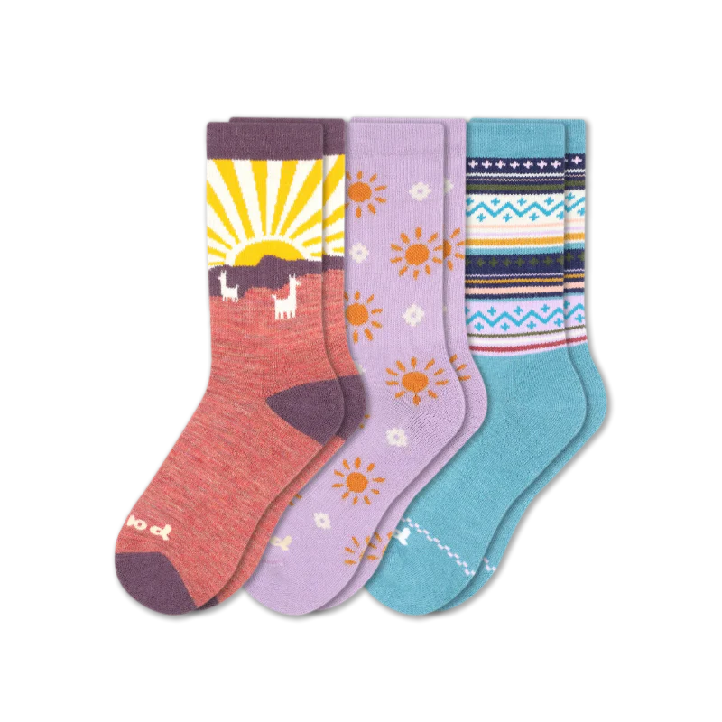 3 Pack - Women's Crew Pacas Socks - Image 90