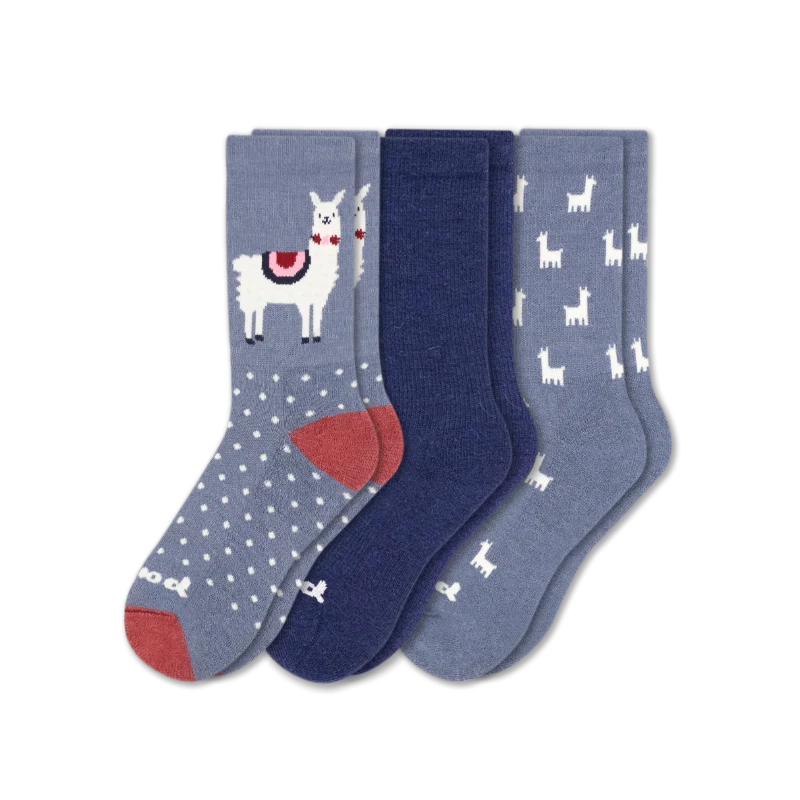 3 Pack - Women's Crew Pacas Socks - Image 92