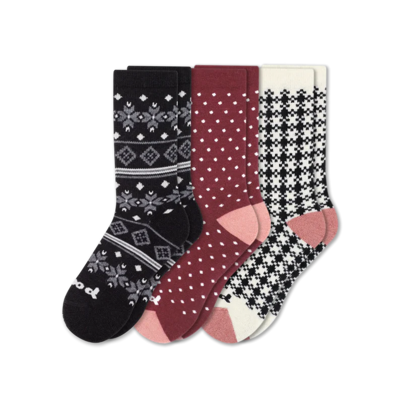 3 Pack - Women's Crew Pacas Socks - Image 93