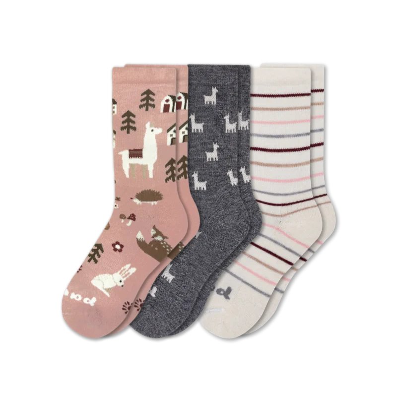 3 Pack - Women's Crew Pacas Socks - Image 94