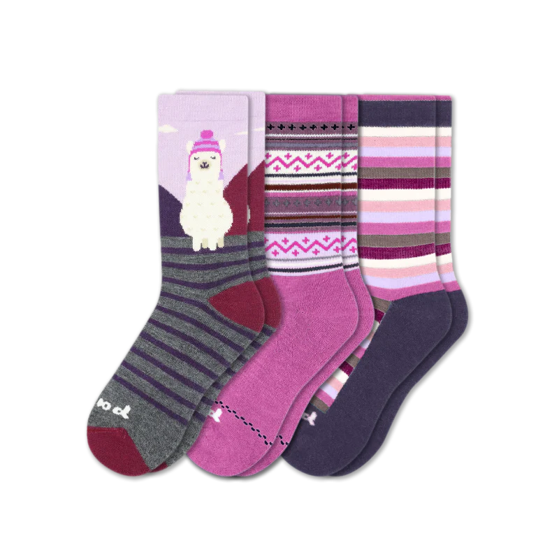 3 Pack - Women's Crew Pacas Socks - Image 97