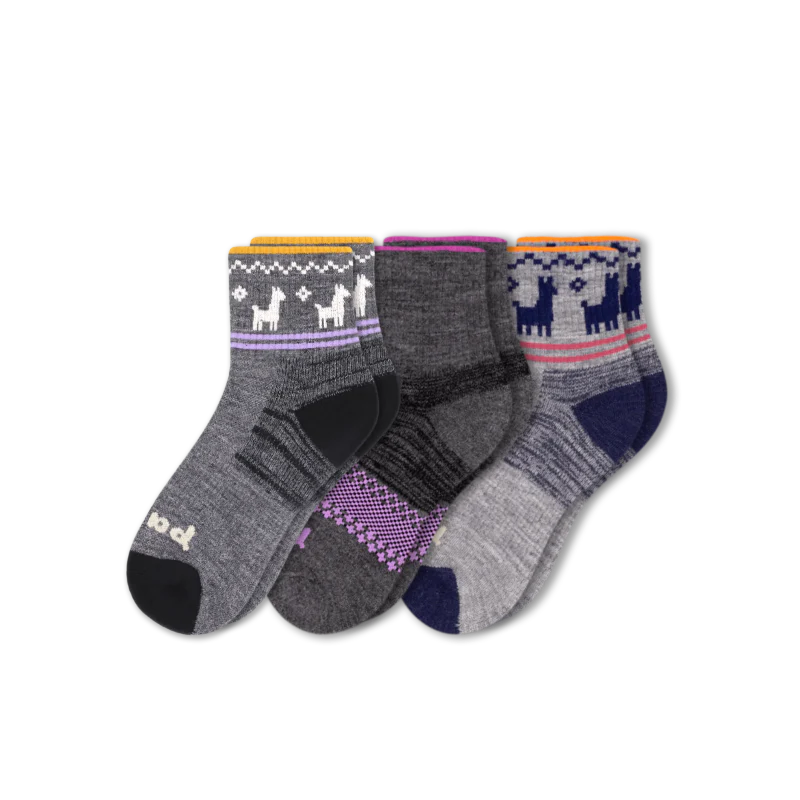 3 Pack - Women's Hiking Quarter Pacas Socks - Image 5