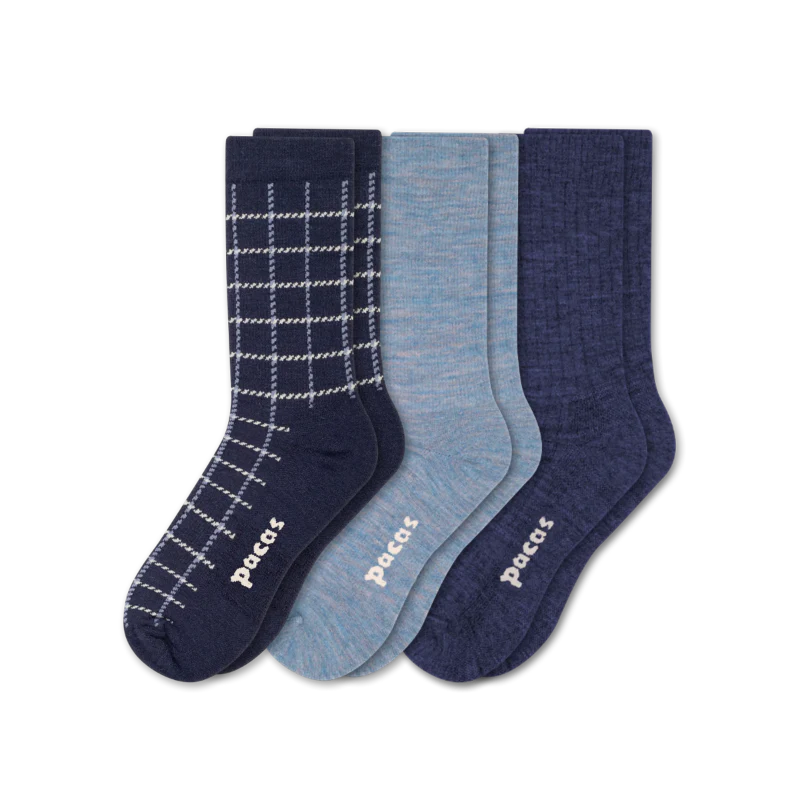 3 Pack - Women's Light-Weight Crew Pacas Socks - Image 104