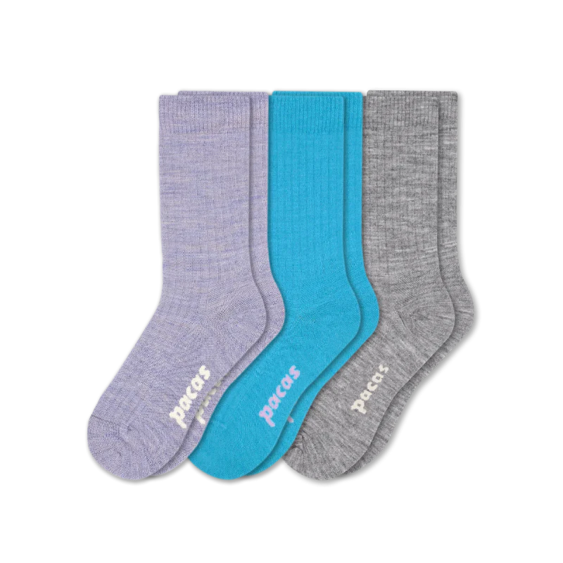 3 Pack - Women's Light-Weight Crew Pacas Socks - Image 113