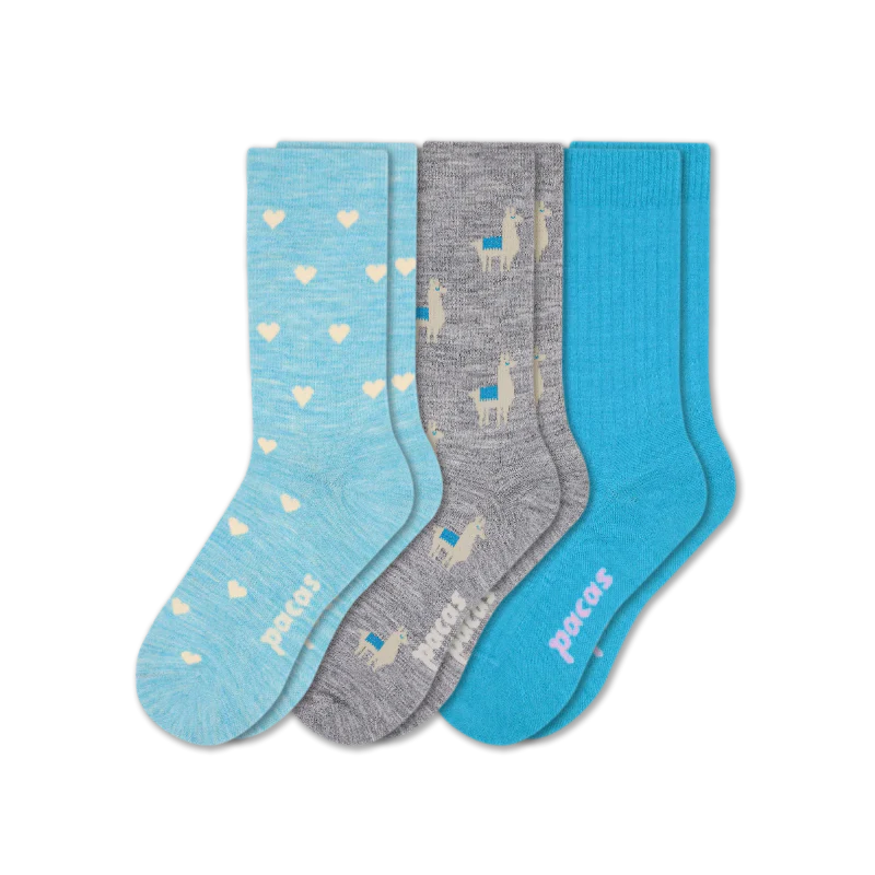 3 Pack - Women's Light-Weight Crew Pacas Socks - Image 114