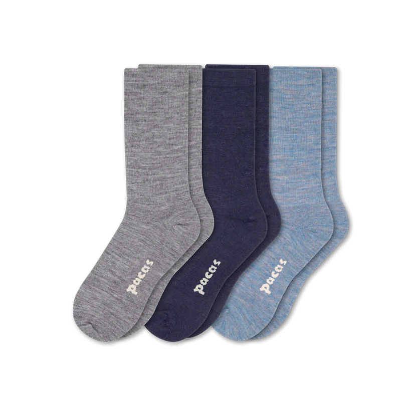 3 Pack - Women's Light-Weight Crew Pacas Socks - Image 12
