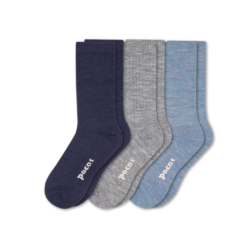 3 Pack - Women's Light-Weight Crew Pacas Socks - Image 13